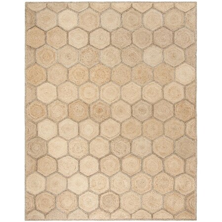 Safavieh 9 x 12 ft. Natural Fiber Hand Loomed Rectangle Area Rug Natural & Grey NF882B-9